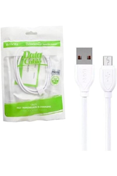 Bavin كابل بيانات مايكرو يو إس بي CB-071، شحن سريع، أبيض