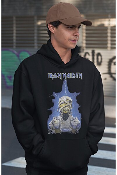 SEVBANO Iron Maiden Rock Metal Printed Unisex Oversized Music Band Hoodie