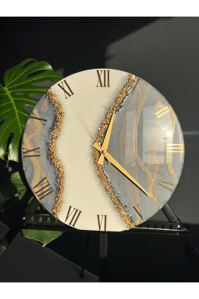 Sultan Tasarım 60 cm epoksi tasarımlı şık duvar saati, modern ve şık dekorati...