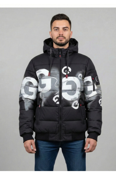 embody Men's casual thick jacket with detachable hood and zip pockets 88973 b...