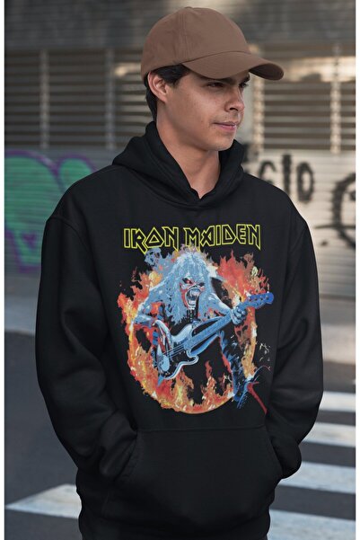 SEVBANO Iron Maiden Rock Metal Printed Unisex Oversized Music Band Hoodie