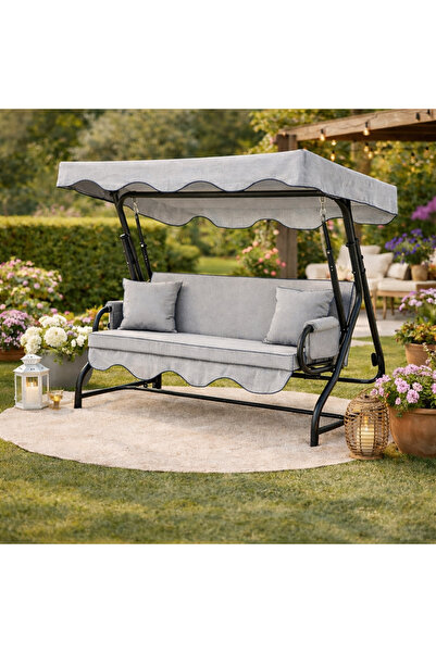 batu tekstil Salıncak Minderi 3 kişilik (Sünger ve tente dahil)