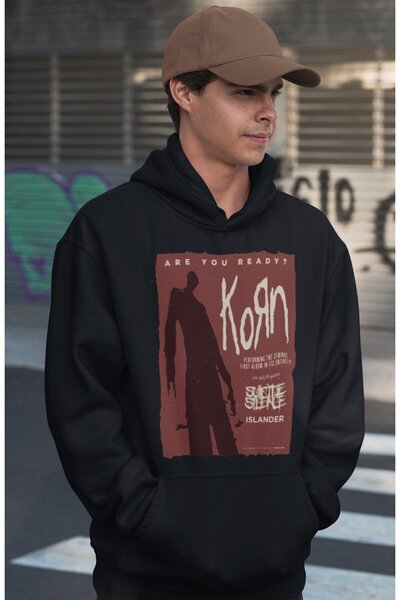 SEVBANO Korn Rock Metal Printed Unisex Oversized Music Band Hoodie