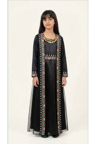 FR ABAYA LINE Children's traditional-style jalabiya in black