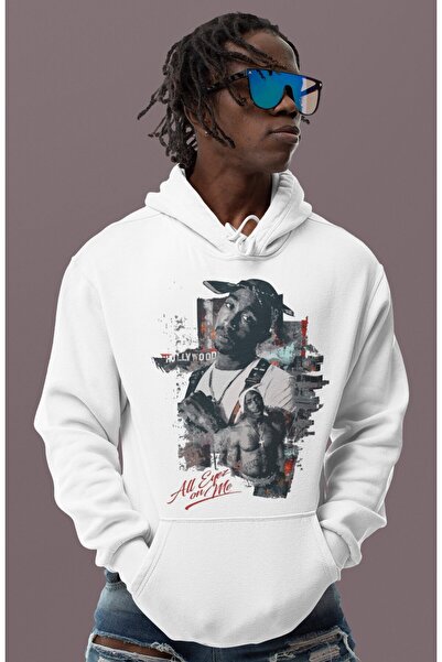 SEVBANO توباك شاكور رابر مطبوع هودي للجنسين قصة فضفاضة 2Pac Singer