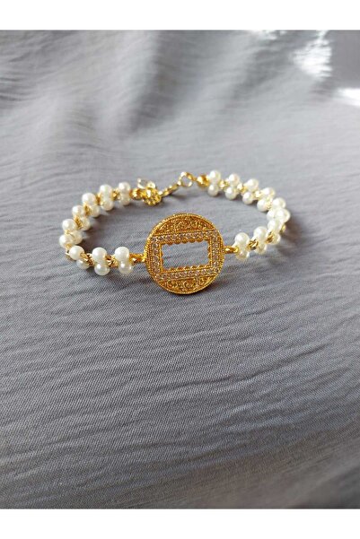 GEZERGOLD TAKI incili dorikalı Külçe Gram Altın Uyumlu Çerçeve Zirkon