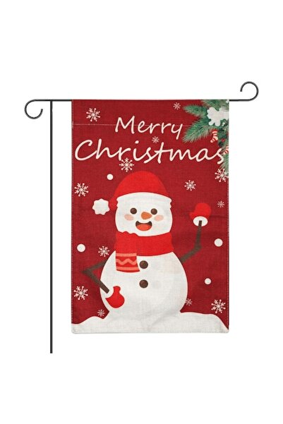 Generic Steag decorativ de Crăciun 30x45 cm, model om de zăpadă