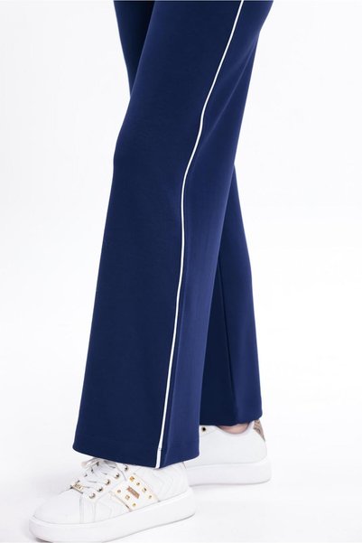 SERRAXXL Palazzo Wide-Leg Pregnancy Pants with Striped Details