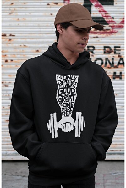 SEVBANO One More Rep Sporter Culturism Fitness Hanorac cu glugă unisex suprad...