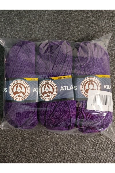 Ören Bayan ATLAS Mor El Örgü İpi (3 Adet) - Renk: 060