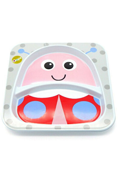 OOPS Children's plate with compartments - Ladybug, 1 piece, BPA free