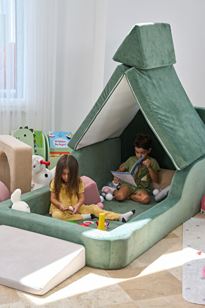 GOOD NİGHT Funbed Katlanır Çocuk Yatağı ve Oyun Alanı | Tamamen Sünger | Tek ...