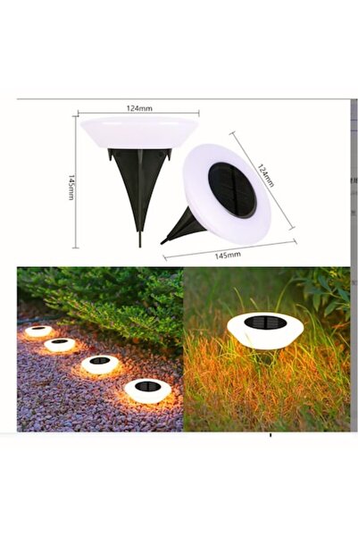 DAMUR Lampă solară de grădină, LED, formă circulară