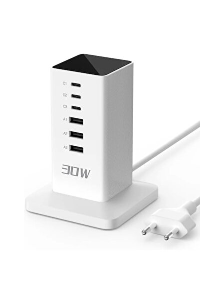 DAMUR Prelungitor tip turn cu 6 prize, 4 porturi USB-A, 2 porturi USB-C, încă...