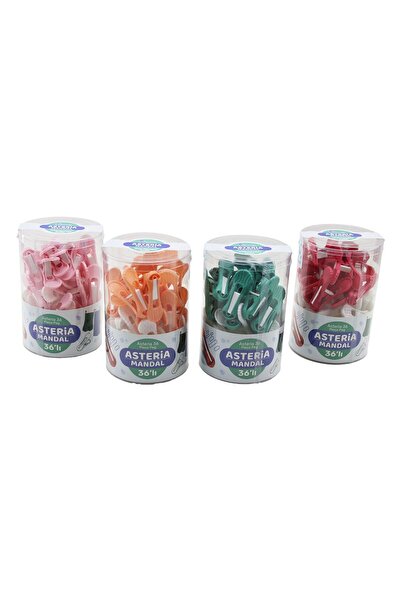 Fırsatkolik 36 قطعة من المثبتات البلاستيكية الملونة بدون زنبرك في علبة (5067)