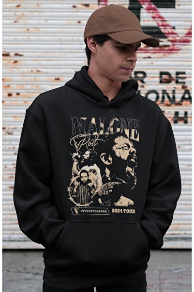 SEVBANO هودي بوس مالون رابر مطبوع للجنسين قصة فضفاضة سينغير هودي