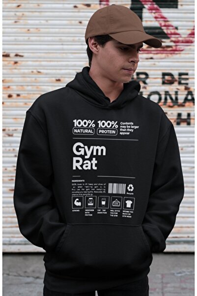 SEVBANO Design Gym Rat Bodybuilding Fitness Printed Unisex Oversized Athlete ...