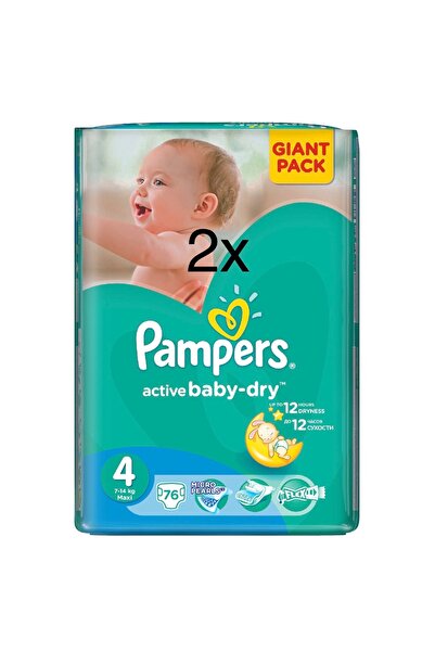 Pampers active baby Scutece Marimea 4 9-14 Kg 152 bucati