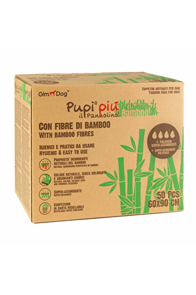 Gimdog ashwork Pupi Piu Bamboo Köpek Tuvalet Eğitim Pedi 60x90 Cm 50 Adet 23457