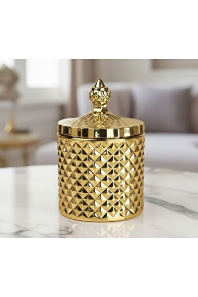 sultaneh Diamond serisi şık Dekoratif Titanyum Kaplama Cam Şekerlik , Baharat...