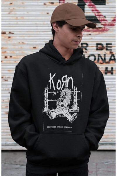 SEVBANO Korn Rock Metal Music Band Printed Unisex Oversized Hoodie