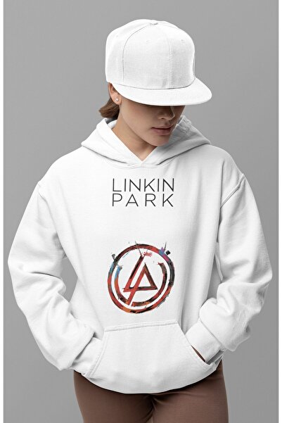 SEVBANO هودي لينكين بارك مطبوع للجنسين قصة فضفاضة من فرقة موسيقى روك ميتال