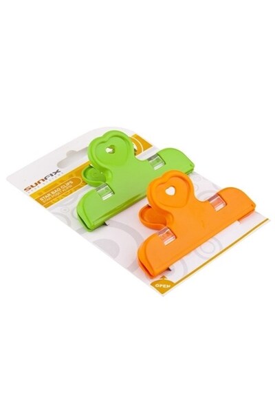 Fırsatkolik Pack of 2 Practical Bags and Bag Closer Ziplock Clip Latch (5067)