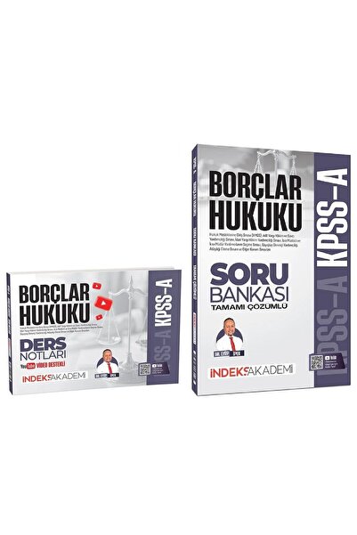 İndeks Akademi 2026 KPSS A Grubu Borçlar Hukuku Video Ders Notları + Soru Ban...