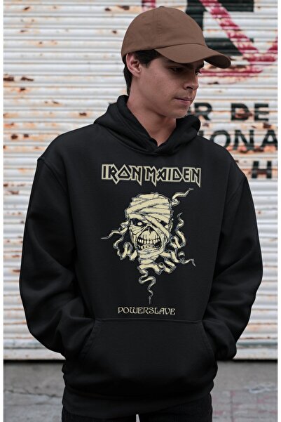 SEVBANO Iron Maiden Power Slave Ροκ Μέταλ Τυπωμένο Unisex Oversize Φούτερ Μου...
