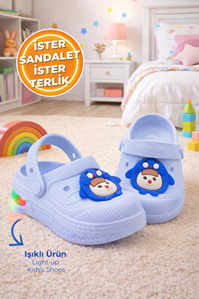 Behtah Kundura Girls Boys Lighted Cross Closed Front Garden Pool Daily Sandal...