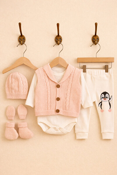 kizu Knitted Vest and Penguin Set 3-6-9 Months