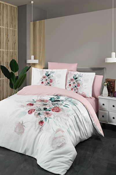 First Choice Glen 100% Cotton Satin 200 Tc (80 Thread) Double Duvet Cover Set