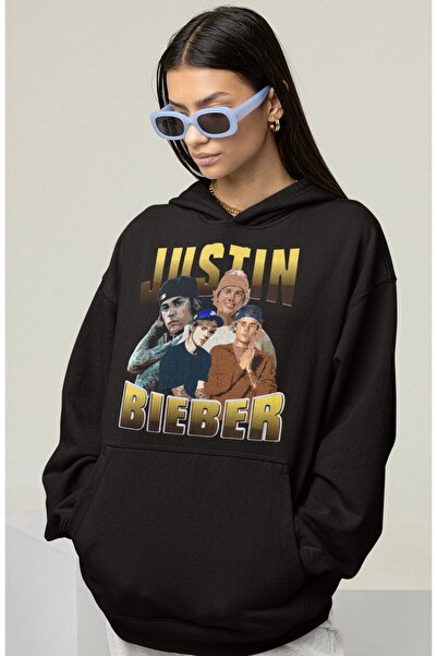SEVBANO Τζάστιν Μπίμπερ με στάμπα Unisex Oversize Singer Hoodie