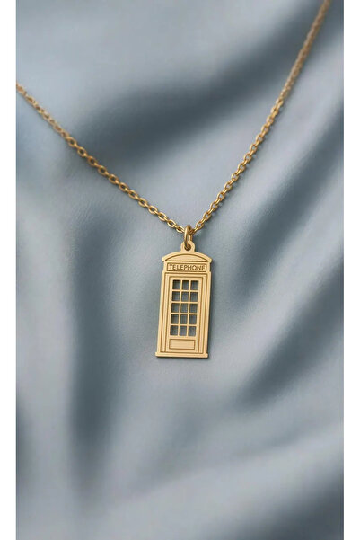 N!da Jewelry 925 Ayar Gümüş Londra Telefon Kutusu Kolye