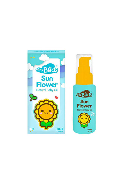 Tiny Buds زيت دوار الشمس الطبيعي للأطفال من هابي دايز (50 مل)