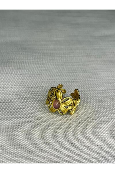 D&Z ACCESSORİES خاتم ذهبي مطرز بمظهر عتيق |   خاتم فولاذي بتصميم أنيق مرصع با...