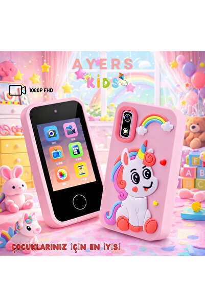 Ayers Çocuklar İçin Akıllı Telefon Kameralı Eğitici Oyuncak Selfie, MP3 Çalar...