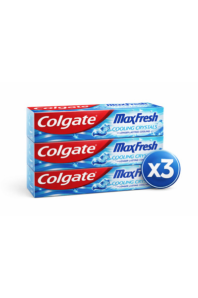 Colgate Pachet 3X - Pastă de Dinți Max Fresh Cooling Crystals 75 ml – Respira...
