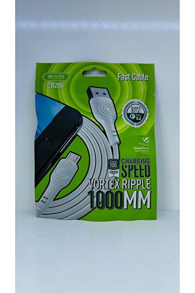 Bavin CB-280 Micro USB Data Cable – 1M Fast Charging 18W QC3.0, USB-A to Micr...