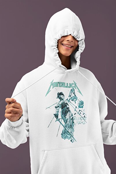 SEVBANO هودي ميتاليكا روك ميتال مطبوع للجنسين قصة فضفاضة موسيقى جروبي هودي