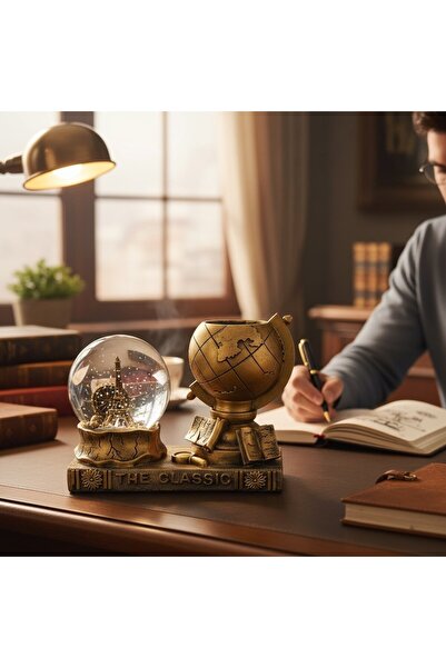 hediyesahibi Nostaljik Işıklı Eyfel Ve Big Ben Kar Küresi DÜNYA KALEMLİK