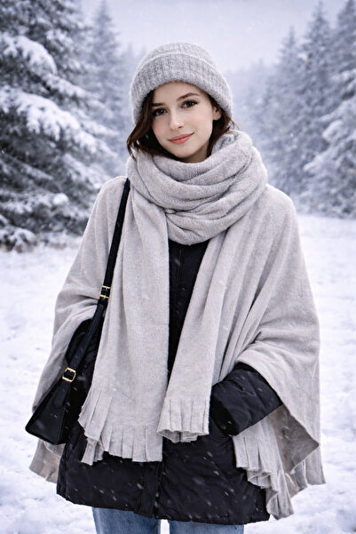 LUXIC CORE شال مزينة بالشراشيب ذو ملمس ناعم ومدخن - أناقة وراحة في منتج واحد