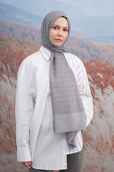 ARMANDA Monogram Pattern Shawl 3098-Grey