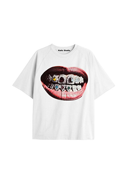 Kalic Studio Tricou Grillz - Tricou alb
