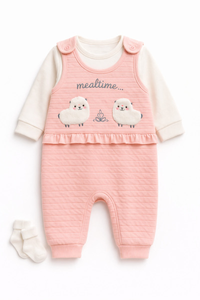 kizu Salopeta Brodata pentru bebelusi Miel 3-6-9 Luni