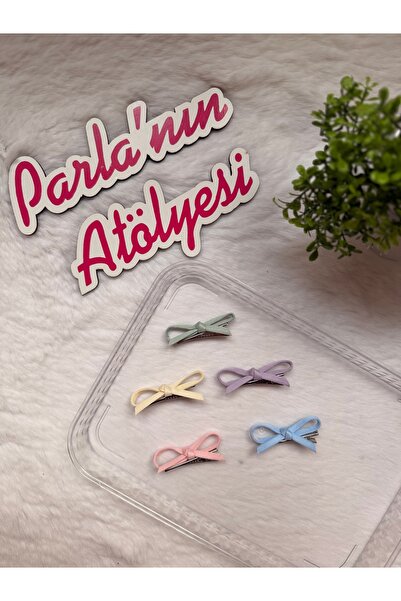 SOFT Набір кольорових шпильок у формі бантика з 5-ма затискачами у вигляді кр...