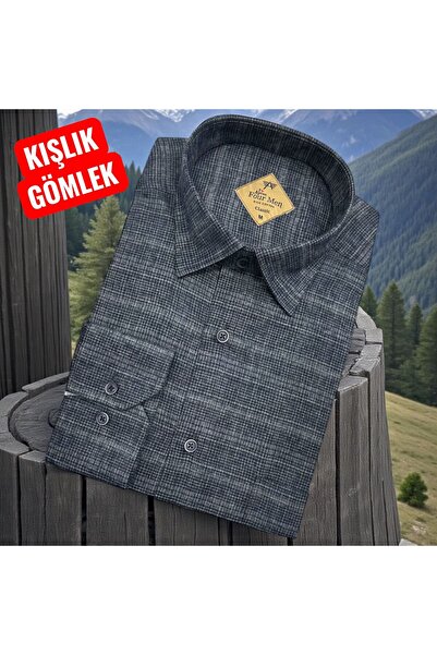 ALMİNA 100% Cotton Easy-Iron Flannel Shirt