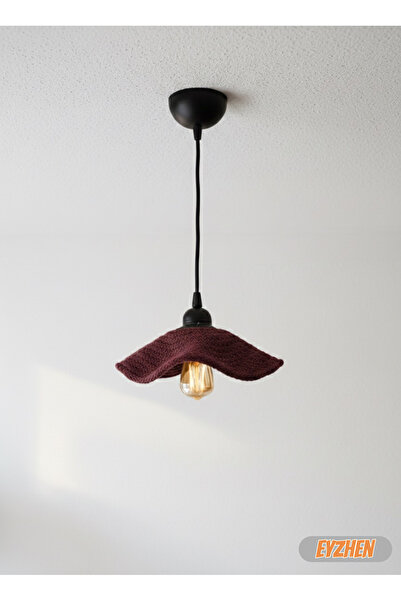 Eyzhen Bohem Tarz Bükülebilir Bordo Renk Sarkıt Avize Şekil Verilebilir Dekor...