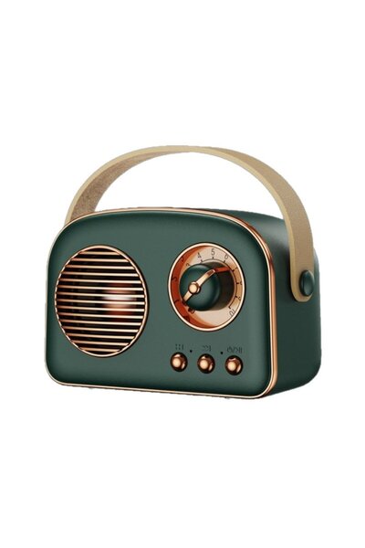 Çeşithane Retro Vintage Kablosuz Bluetooth Hoparlör - 3D Surround Ses Kalitel...