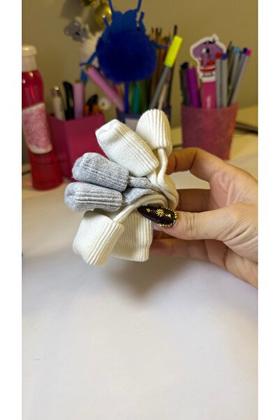 BRIDEIST WEDDING CO Baby Socks Set of 3 Long Socks Cotton Solid Color White G...